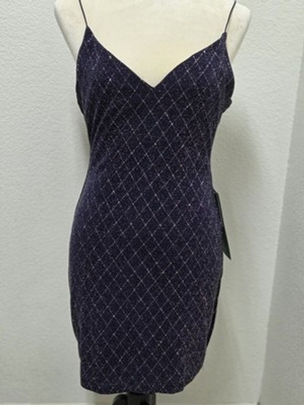 NWT B Smart Women's Navy Metallic Glitter Dress Size 11 Juniors Bodycon...